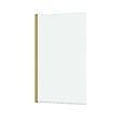 AURLANE - Pare baignoire Rabattable 70x120cm - Profilé finition Or Doré Brossé - Verre Trempé 4mm - ELEMENTARY - vignette