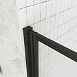 AURLANE - Pare baignoire Pivotant 70x120cm - 2 Volets Noir Mat - Verre Trempé 4mm - DUPLO - vignette