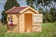 TIMBELA - Timbela M516-1 Maison en bois pour enfants SANS PLANCHER - 112x146xH143 cm / 1.1m2 - vignette