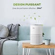 HOMCOM - Purificateur d'air 50 W 4 vitesses mode silencieux - filtre HEPA, charbon actif -  jusqu'à 24 m² - débit d'air pur 225 m³/h - timer - ABS blanc gris - vignette