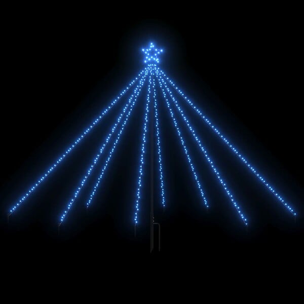 VIDAXL - vidaXL Lumières d'arbre de Noël Intérieur/Extérieur 400 LED bleu 2,5 m - large