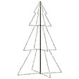VIDAXL - vidaXL Arbre de Noël cône 240 LED d'intérieur/d'extérieur 118x180 cm - vignette