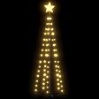 VIDAXL - vidaXL Arbre de Noël cône 70 LED blanc chaud décoration 50x120 cm - vignette
