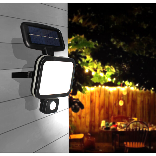 ARLUX - Projecteur Solaire Ekinox Arlux - Projecteur extérieur à détecteur de mouvement 8W - Noir - large