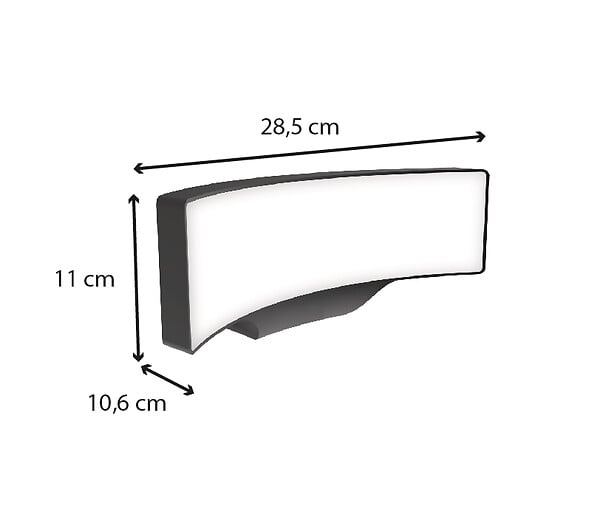 VOLTMAN - Applique murale extérieure filaire IP65 (1400lm 3000K A++) - Voltman - large
