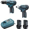 MAKITA - Ensemble de 2 machines sans fil - 10,8 V Li-Ion 1,3 Ah (DF330D + TD090D) - vignette
