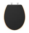 5 FIVE SIMPLY SMART - Abattant WC en Bois Noir charbon et Naturel - vignette