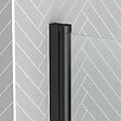 AURLANE - Pare baignoire Rabattable 80x140cm - Profilé Noir Mat - Verre Trempé 4mm - ELEMENTARY - vignette