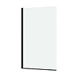AURLANE - Pare baignoire Rabattable 80x140cm - Profilé Noir Mat - Verre Trempé 4mm - ELEMENTARY - vignette