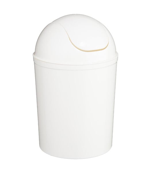 5 FIVE SIMPLY SMART - Poubelle de salle de bain 7L avec couvercle à bascule - Blanc - large