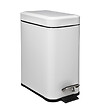 5 FIVE SIMPLY SMART - Poubelle de salle de bain à pédale en métal Blanc Soft Close 5 L - vignette