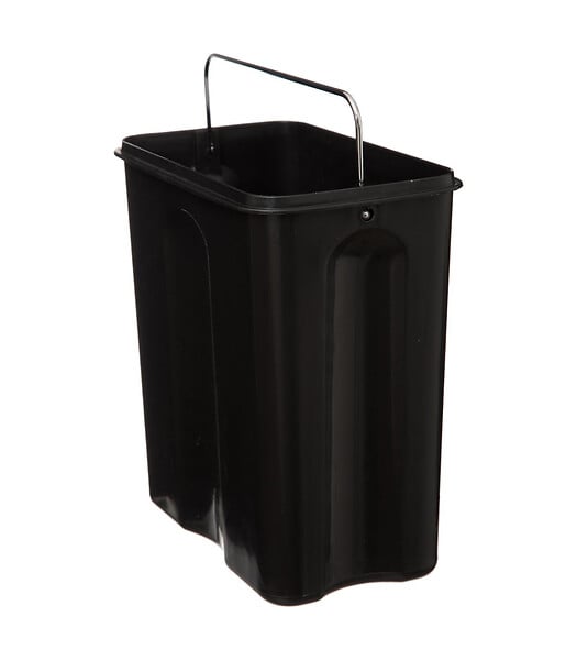 5 FIVE SIMPLY SMART - Poubelle de salle de bain à pédale en métal Noir Soft Close 5 L - large