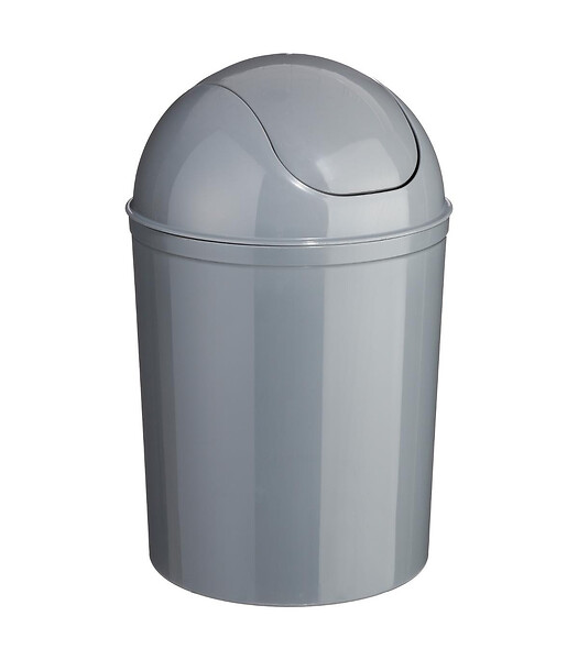 5 FIVE SIMPLY SMART - Poubelle de salle de bain 7L avec couvercle à bascule - Gris - large