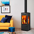 SUPRA - Poêle à bois TALMA TRI VISION acier - vertical - 9,1kW - 45,8 x 105,8 x 43,8 cm - vignette