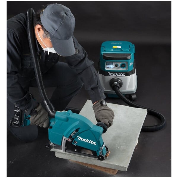 MAKITA - Carter de protection MAKITA 198440-5 pour rainurage avec raccord d'aspiration pour meuleuses Ø230mm - large