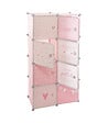 ATMOSPHERA - Armoire Enfant avec Rangement et Penderie modulable Rose H 124 cm - vignette