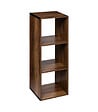 5 FIVE SIMPLY SMART - Meuble Étagère 3 cases de rangement effet bois foncé style Industriel H 100.5 cm - vignette