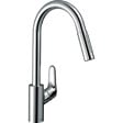 HANSGROHE - Mitigeur Évier Focus 240 Hansgrohe - Avec Douchette Extractible - 2 Jets - Chromé - vignette