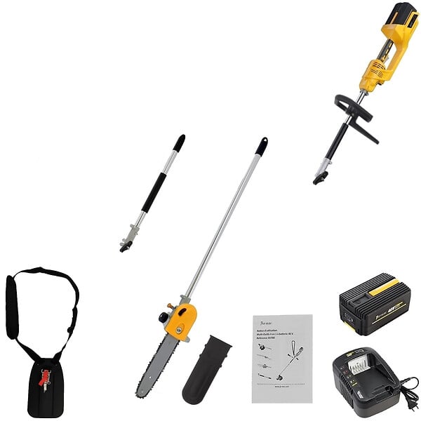 GT ELEC - Élagueuse sur perche sans fil à batterie, 40 V, GT ELEC + batterie 2 Ah + chargeur - large