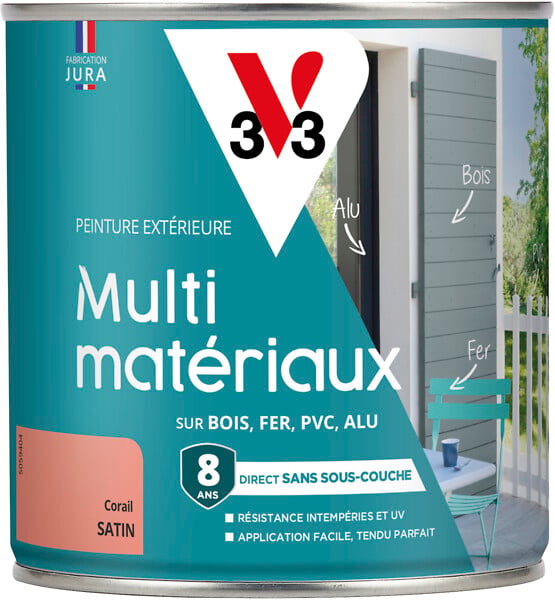 V33 PEINTURE - Peinture multi-matériaux DP corail 0.5 ML - large