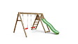 CHALET & JARDIN - Portique & Toboggan de jardin en bois  390 x 256 x 252 cm - Azalée - vignette