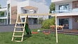 CHALET & JARDIN - Portique & Toboggan de jardin en bois  390 x 256 x 252 cm - Azalée - vignette