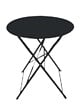 CHALET & JARDIN - Table ronde d'extérieur pliante Bistro en acier - Noir - vignette