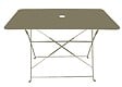 CHALET & JARDIN - Table rectangulaire d'extérieur pliante Bistro en acier - Taupe - vignette