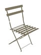 CHALET & JARDIN - Lot de 2 de chaises de jardin pliantes Bistrot en acier - Taupe - vignette