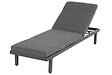 CHALET & JARDIN - Bain de soleil Aveiro en aluminium - matelas en polyester - Anthracite - vignette