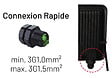 ARLUX - Projecteur mural KREON 2 - IP65, 10W, 4000K, 1000lm, Noir - vignette