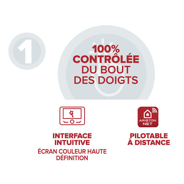 ARISTON - Pompe à chaleur Connecté Air / Eau monobloc Nimbus Plus M avec appoint électrique Ariston 15 kW Monophasé - large