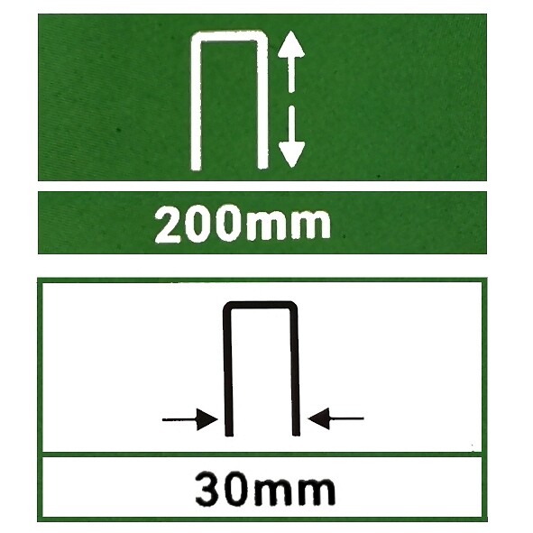 GT GARDEN - Lot de 50 piquets de fixation pour jardin en acier galvanisé - 30 x 200 mm - large