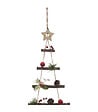 FEERIC LIGHTS & CHRISTMAS - Sapin de Noël à suspendre Lumineux à LED avec déco rouge et verte H 120 cm - vignette