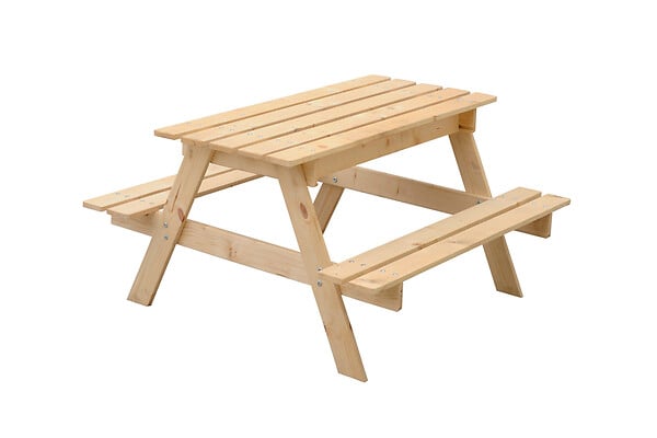 TIMBELA - TIMBELA M010-1 Table Enfant pour Le Jardin avec bac à sable - 90x90xH50 cm - large