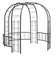 CENTRALE BRICO - Kiosque premium tube CAR25 fer vieilli - 265x250 cm - Acier époxy - vignette