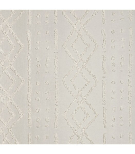 ATMOSPHERA - Voilage à œillets Beige Lin motif Jacquard 140 x 240 cm - large