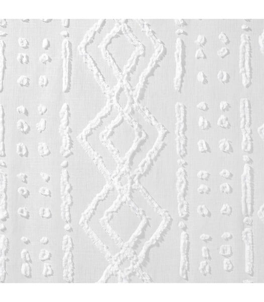 ATMOSPHERA - Voilage à œillets Blanc motif Jacquard 140 x 240 cm - large