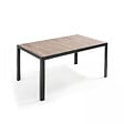 OVIALA - Ensemble table de jardin et 6 chaises en aluminium et céramique bois - Tivoli - vignette