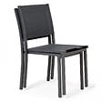 OVIALA - Ensemble table de jardin et 6 chaises en aluminium et céramique bois - Tivoli - vignette