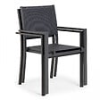 OVIALA - Ensemble table de jardin et 6 chaises en aluminium et céramique bois - Tivoli - vignette