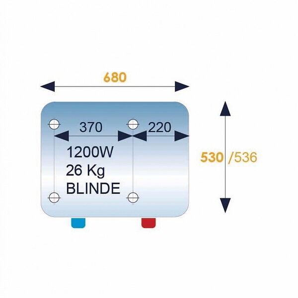 ATLANTIC - Chauffe-eau électrique horizontal mural Chaufféo Atlantic - Résistance blindée - 75L - 1600W - Blanc - large