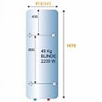 ATLANTIC - Chauffe-eau électrique Chaufféo Atlantic - Vertical mural - 200L - 2200W - vignette