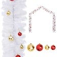VIDAXL - vidaXL Guirlande de Noël décorée avec boules Blanc 10 m - vignette