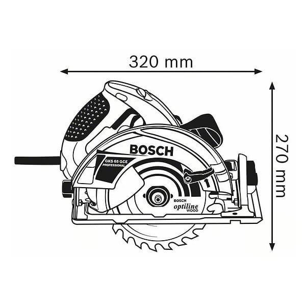 BOSCH - Scie circulaire GKS 65 GCE Professional 1800 W  coffret LBOXX - large