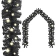 VIDAXL - vidaXL Guirlande de Noël avec lumières LED 5 m Noir - vignette