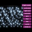 VIDAXL - vidaXL Rideau lumineux à glaçons LED 10m 400LED Blanc froid 8fonctions - vignette