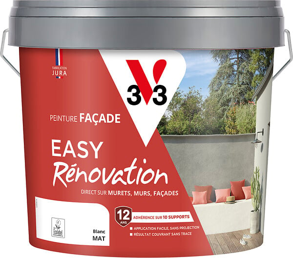 V33 PEINTURE - Peinture façades Easy Rénovation Blanc 10 L - large