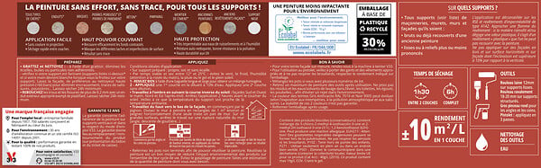 V33 PEINTURE - Peinture façade Easy Rénovation Meulière - Mat - 10L - large