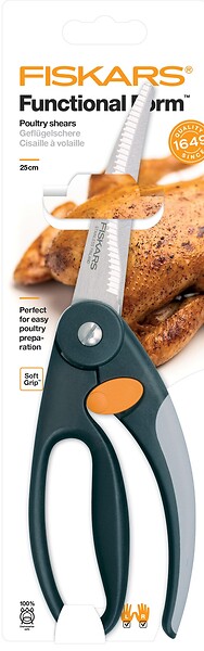 FISKARS - Cisaille à volaille Functional Form - droitiers & gauchers 25 cm - large